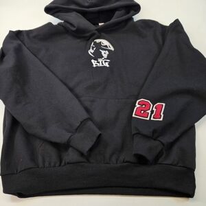 Notorious BIG Hoodie Think Big Sweatshirt Large Black Rap Hip Hop Biggie Smalls